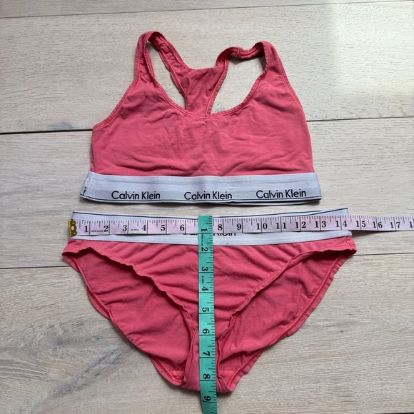 Calvin Klein Coral Bralette and Brief Set - Picture 2 of 4